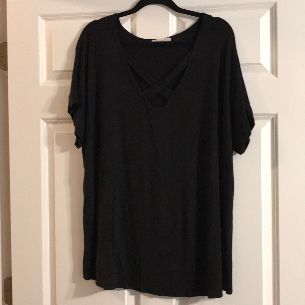 Black Criss Cross Top